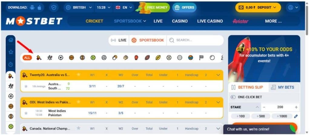 Mostbet Available Games