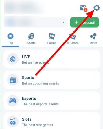 Settings-Menu
