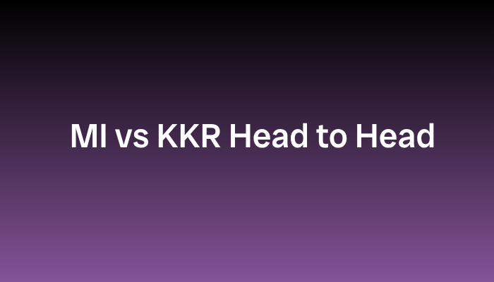 MI vs KKR Head to Head